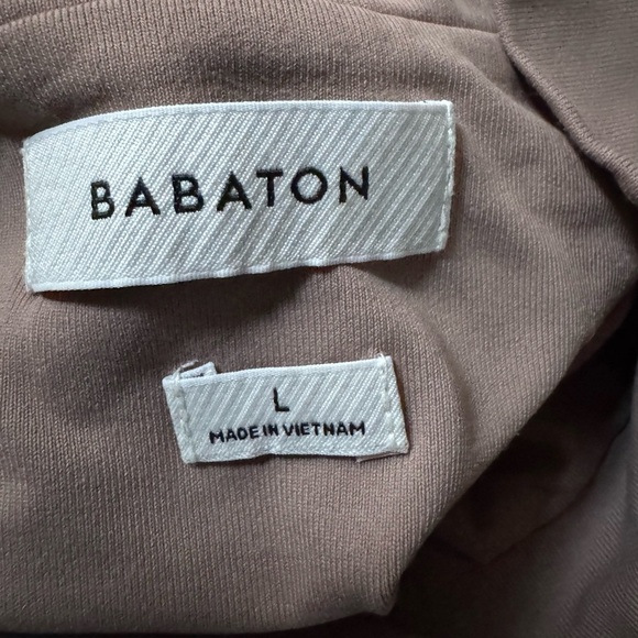 Babaton Contour Mock Neck Taupe Sleeveless Mini Dress Neutral Stretchy Aritzia - Picture 8 of 8